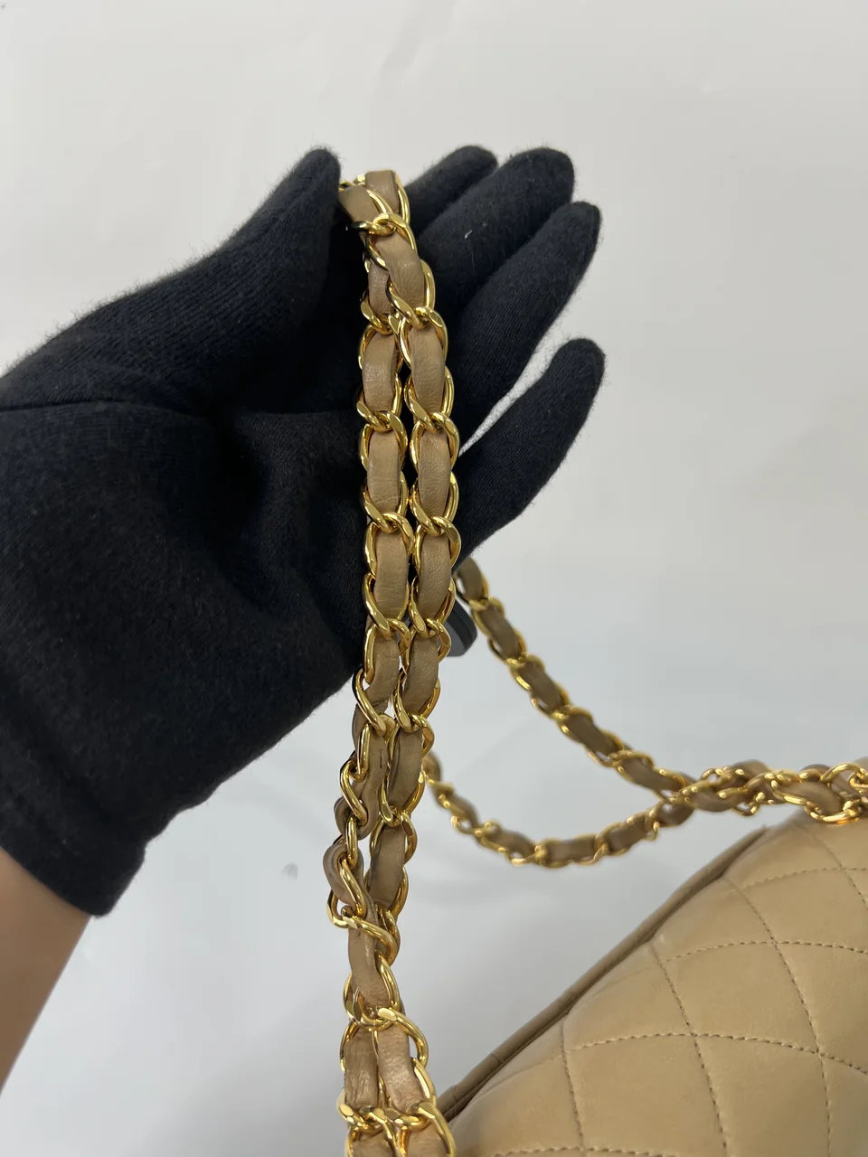 CHANEL LAMB SKIN DOUBLE FLAP view 13