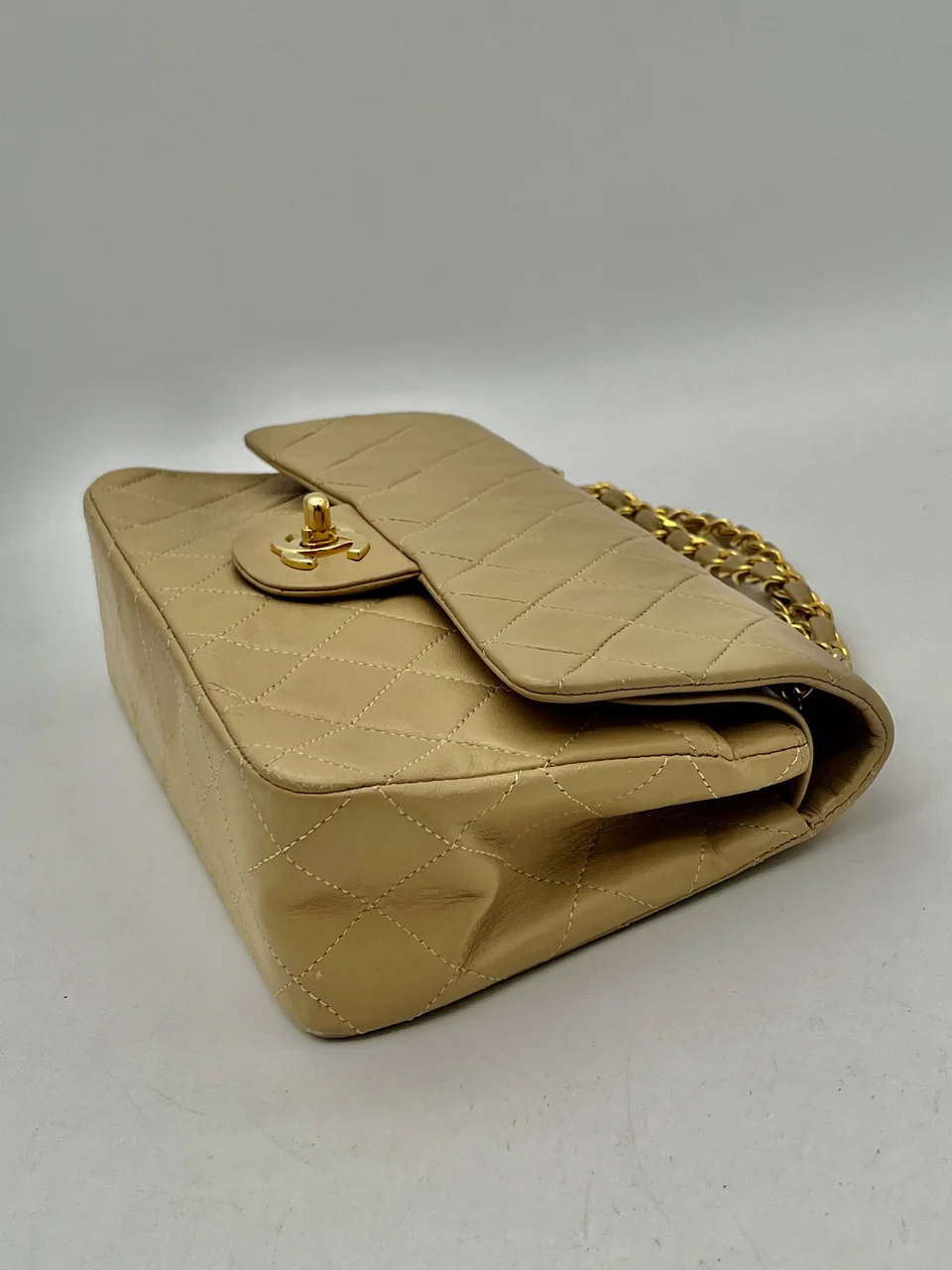 CHANEL LAMB SKIN DOUBLE FLAP view 9
