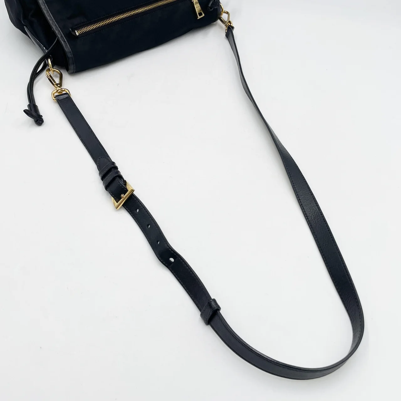 PRADA NYLON SHOULDER BAG (BLACK) view 5