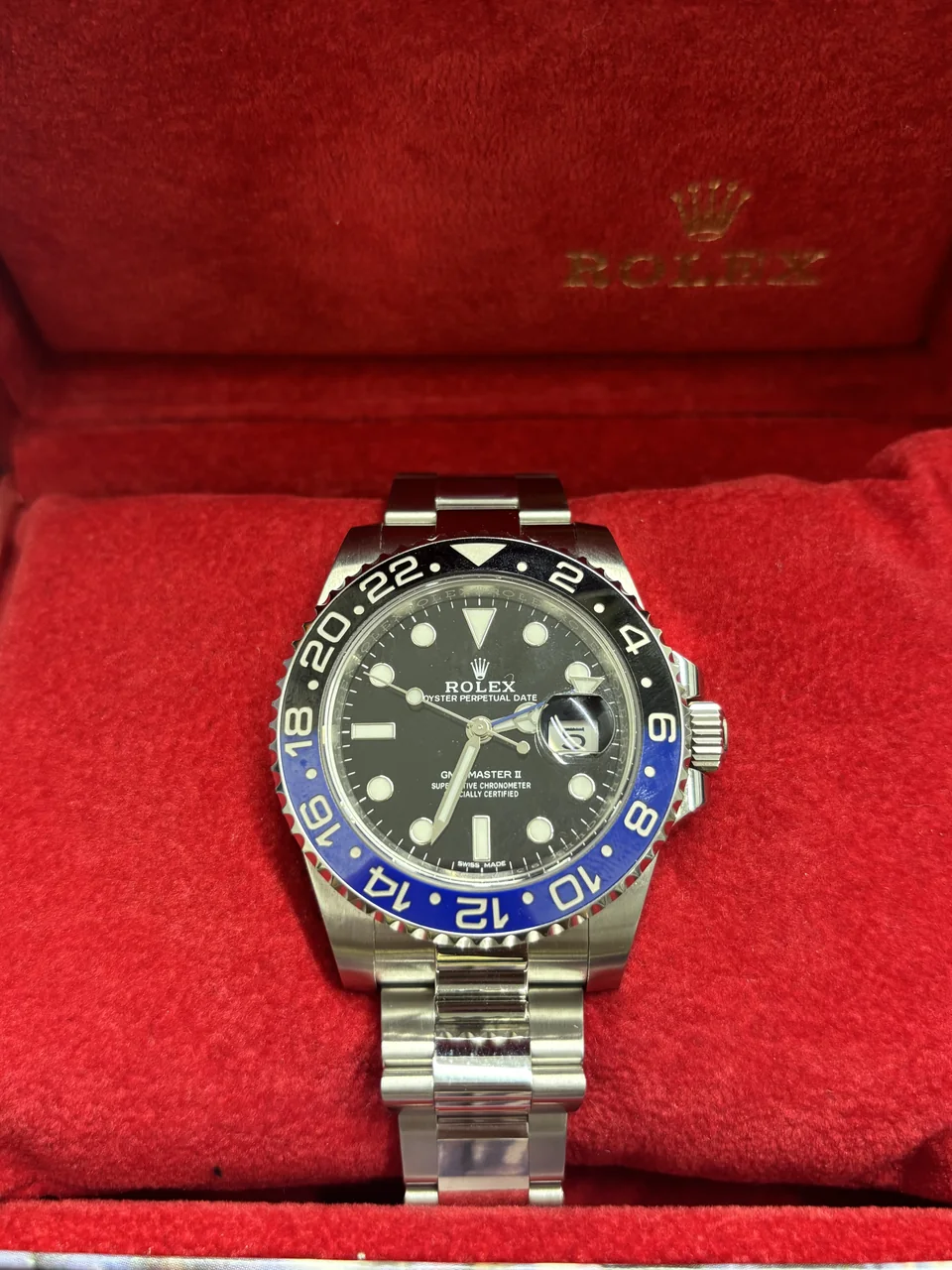 ROLEX GMT MASTER II BLACK DIAL OYSTER BRACELET (2017/07/30) NEW PARALLEL '116710BLNR 932WL222) view 9