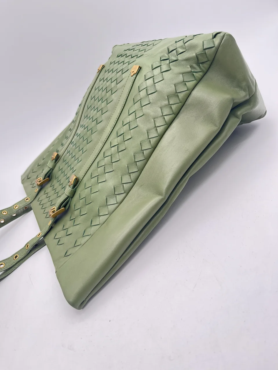 BOTTEGA VENETA INTRECCIATO TOTE BAG (GREEN) view 5