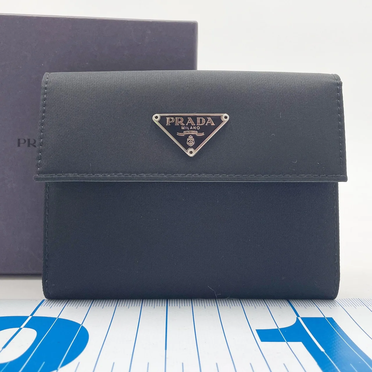 PRADA BIFOLD LONG WALLET (BLACK)