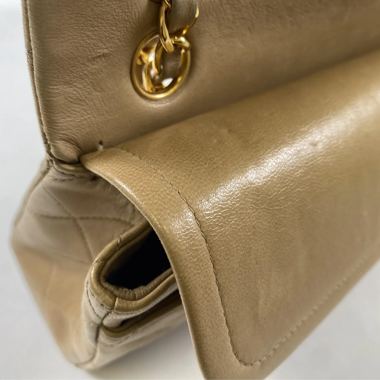 CHANEL LAMB SKIN DOUBLE FLAP view 16
