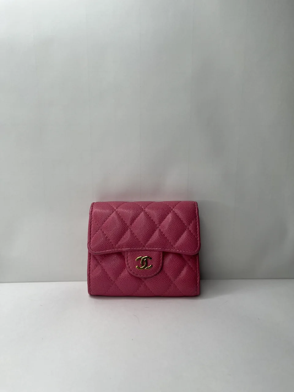 CHANEL CAVIAR TRIFOLD WALLET (27 SERIAL CODE)
