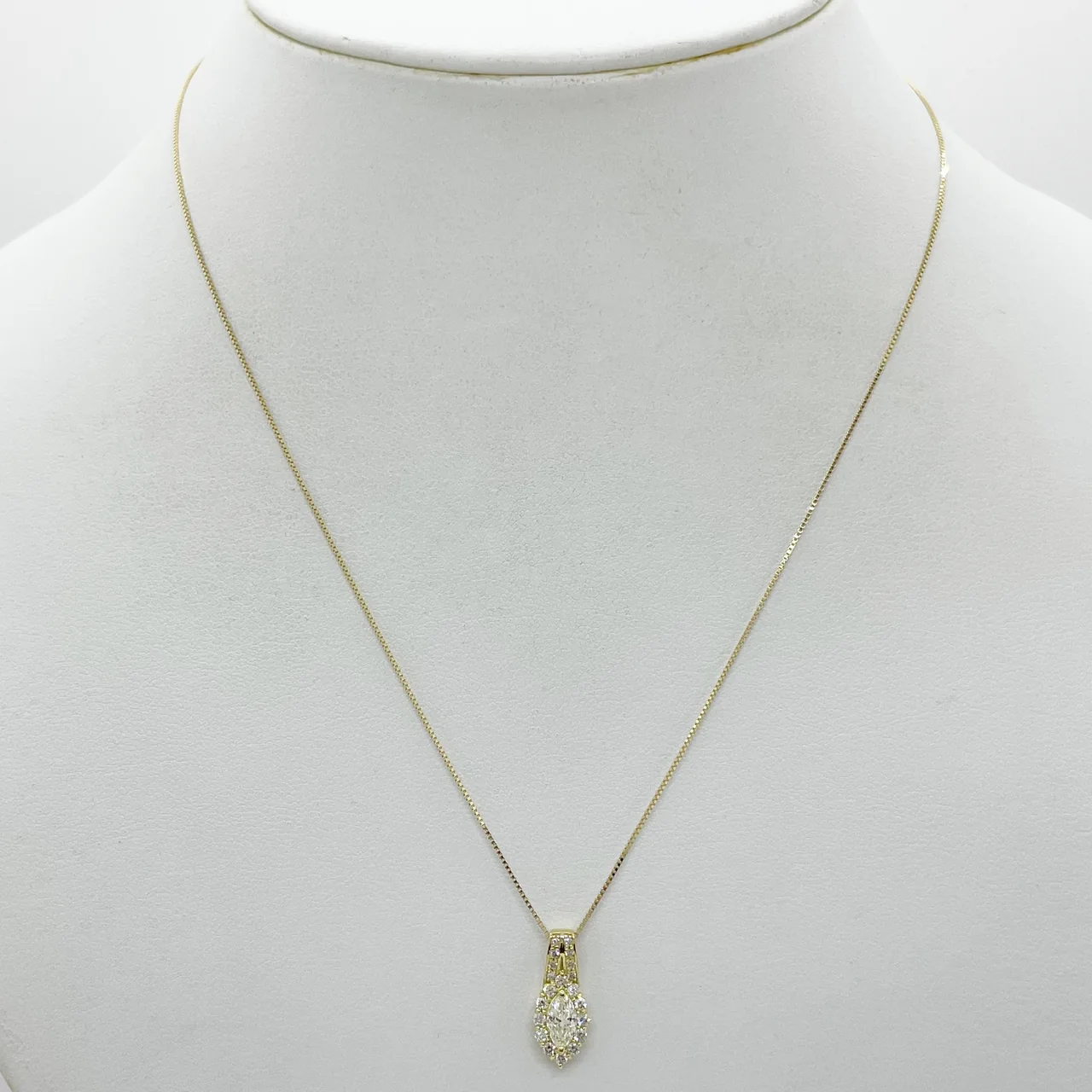 K18 DIAMOND NECKLACE FD0.34CT 0.28CT 2.7G hover