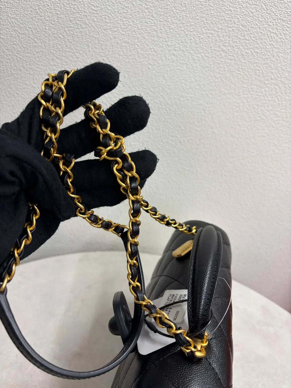 CHANEL CAVIAR MATELASSE FULL FLAP TOP HANDLE view 7