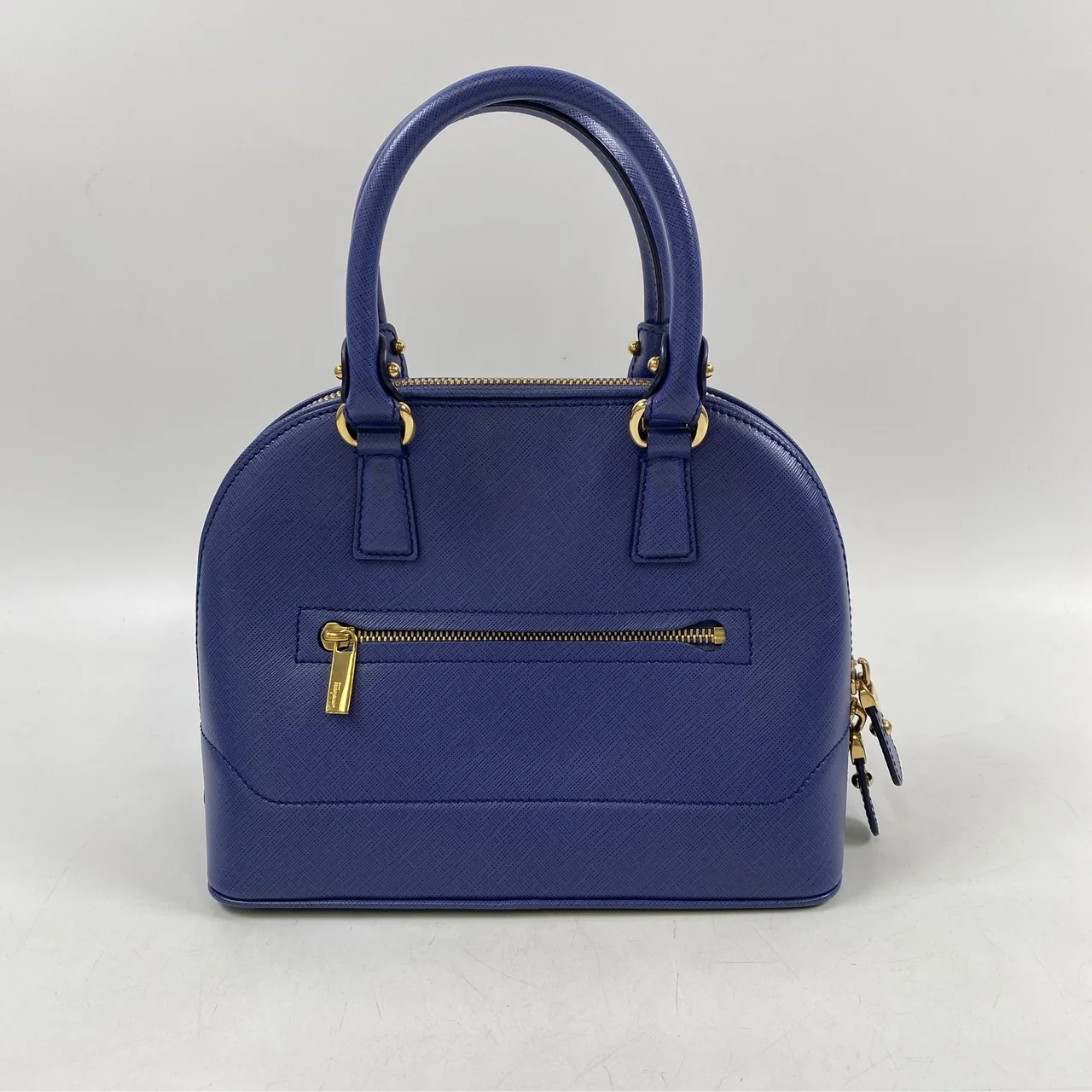 SALVATORE FERRAGAMO GANCINI TWO-WAY BAG (BLUE) hover
