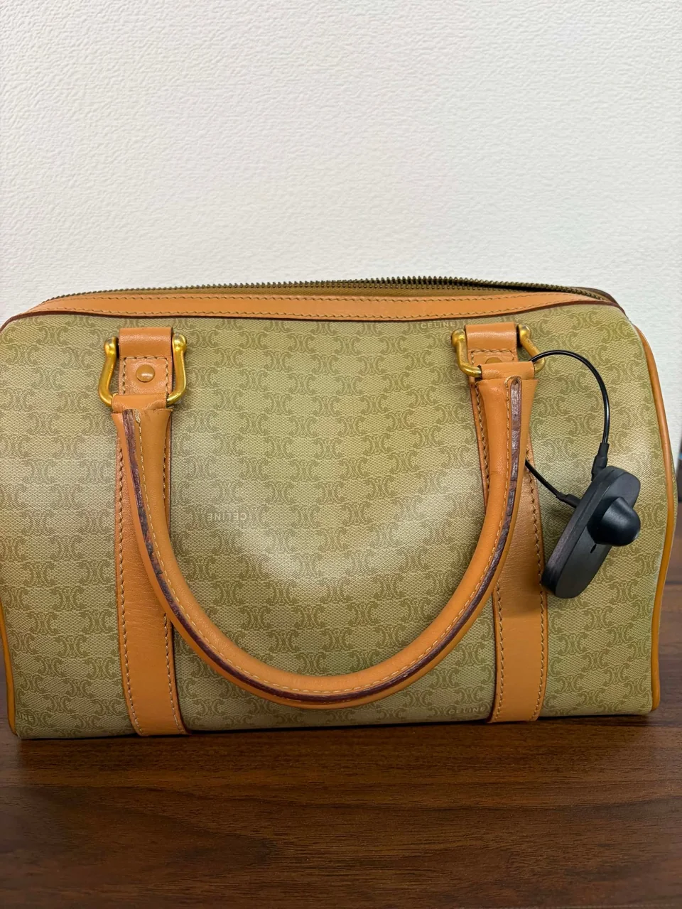 CELINE MACADAM HANDBAG (BEIGE) view 3