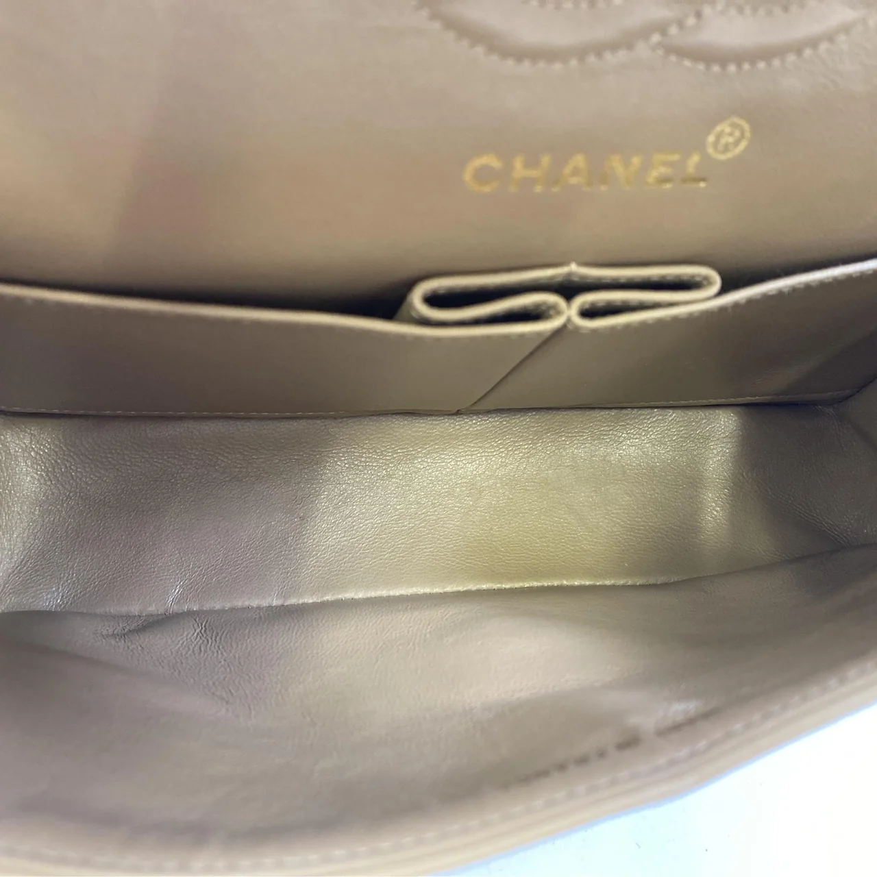 CHANEL LAMB SKIN DOUBLE FLAP view 14