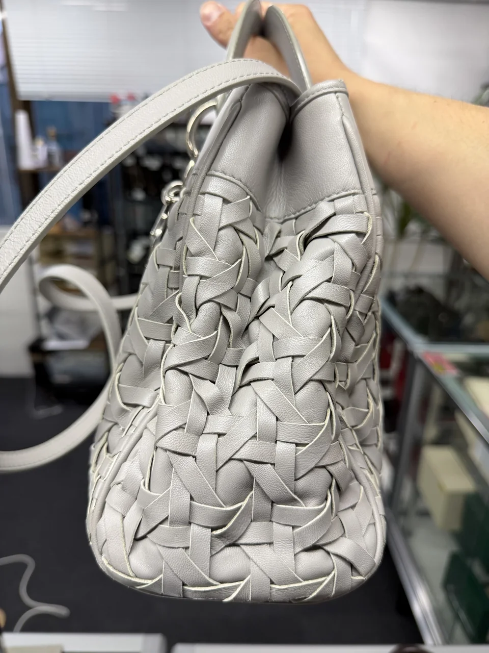 DIOR TWO-WAY HANDBAG (GRAY) view 5