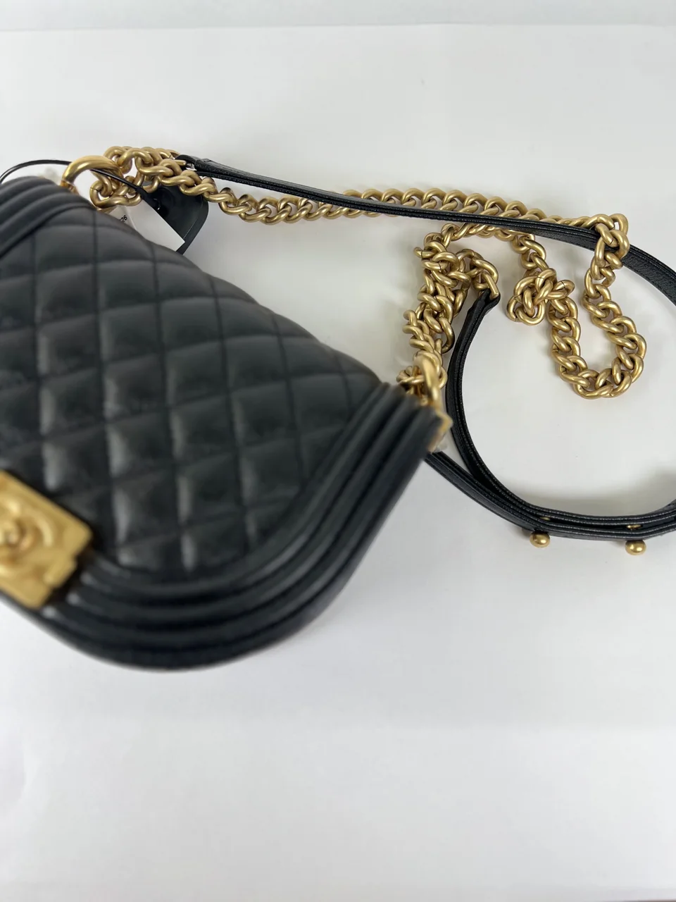 CHANEL CAVIAR LE BOY MESSENGER BAG view 16