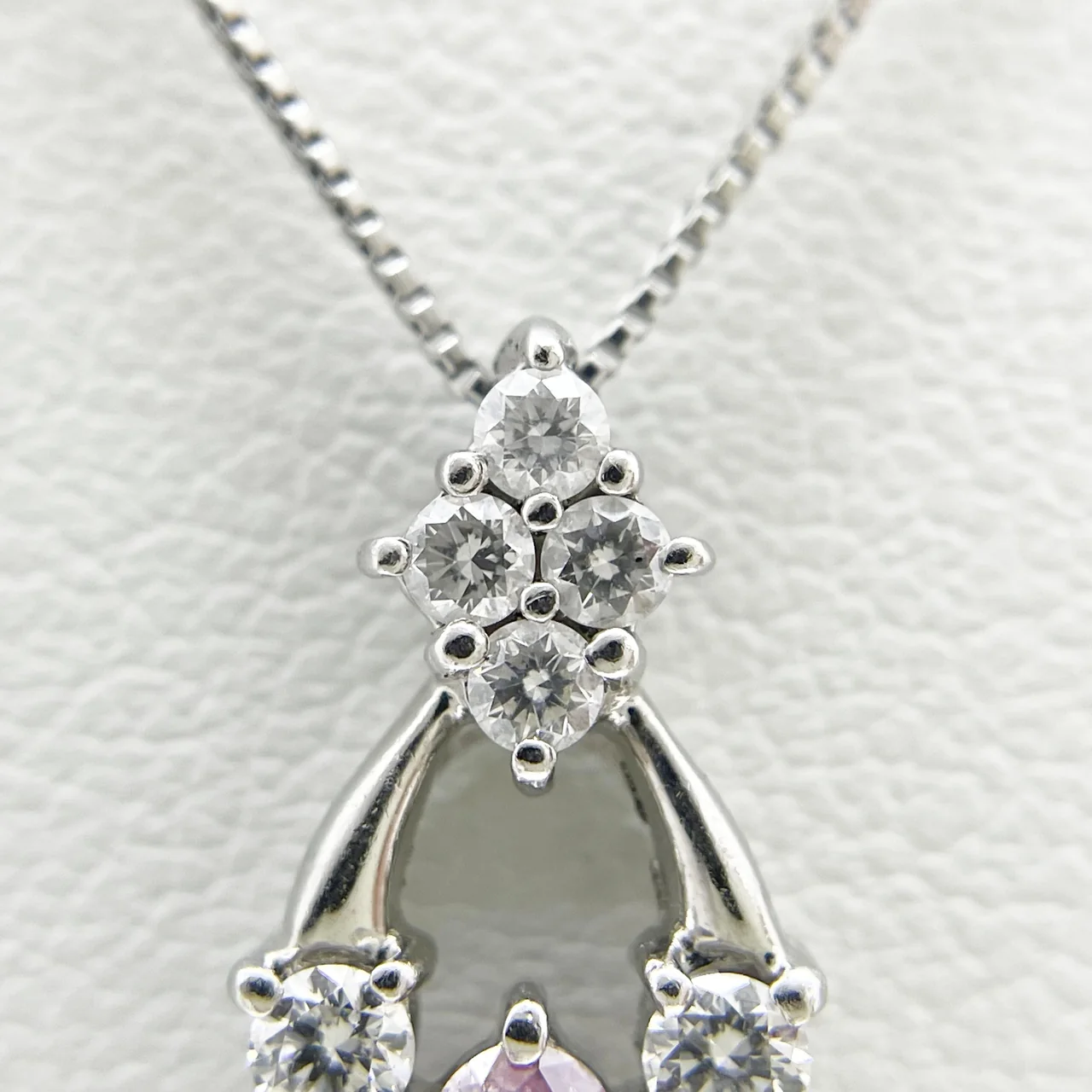 PT850/900 DIAMOND NECKLACE D0.082CT FD0.42CT 3.6G view 3
