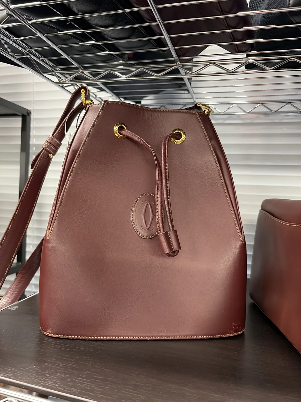 CARTIER MAST LINE SHOULDER BAG (BORDEAUX)