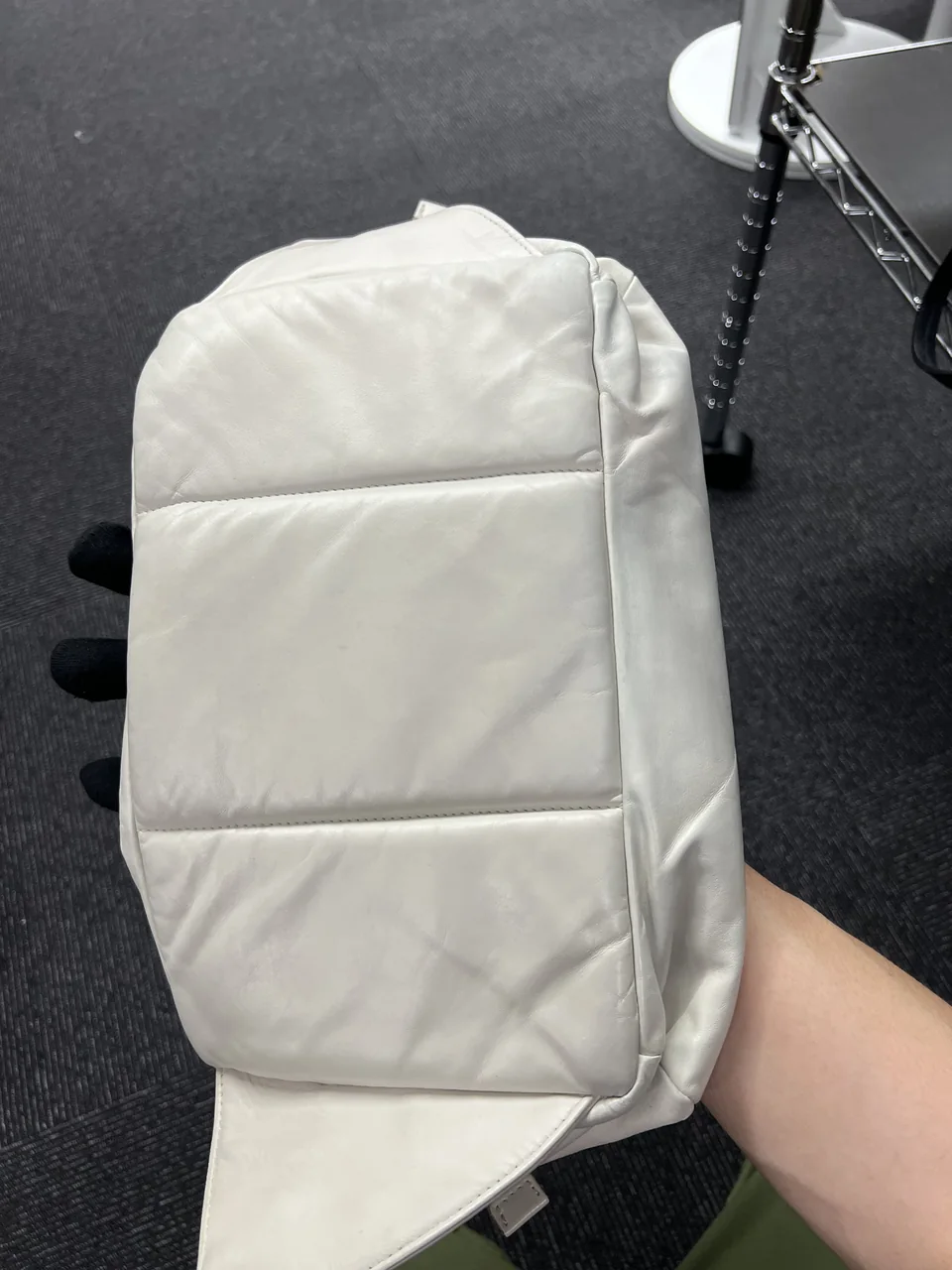 BOTTEGA VENETA INTRECCIATO CROSSBODY BAG (IVORY) view 3