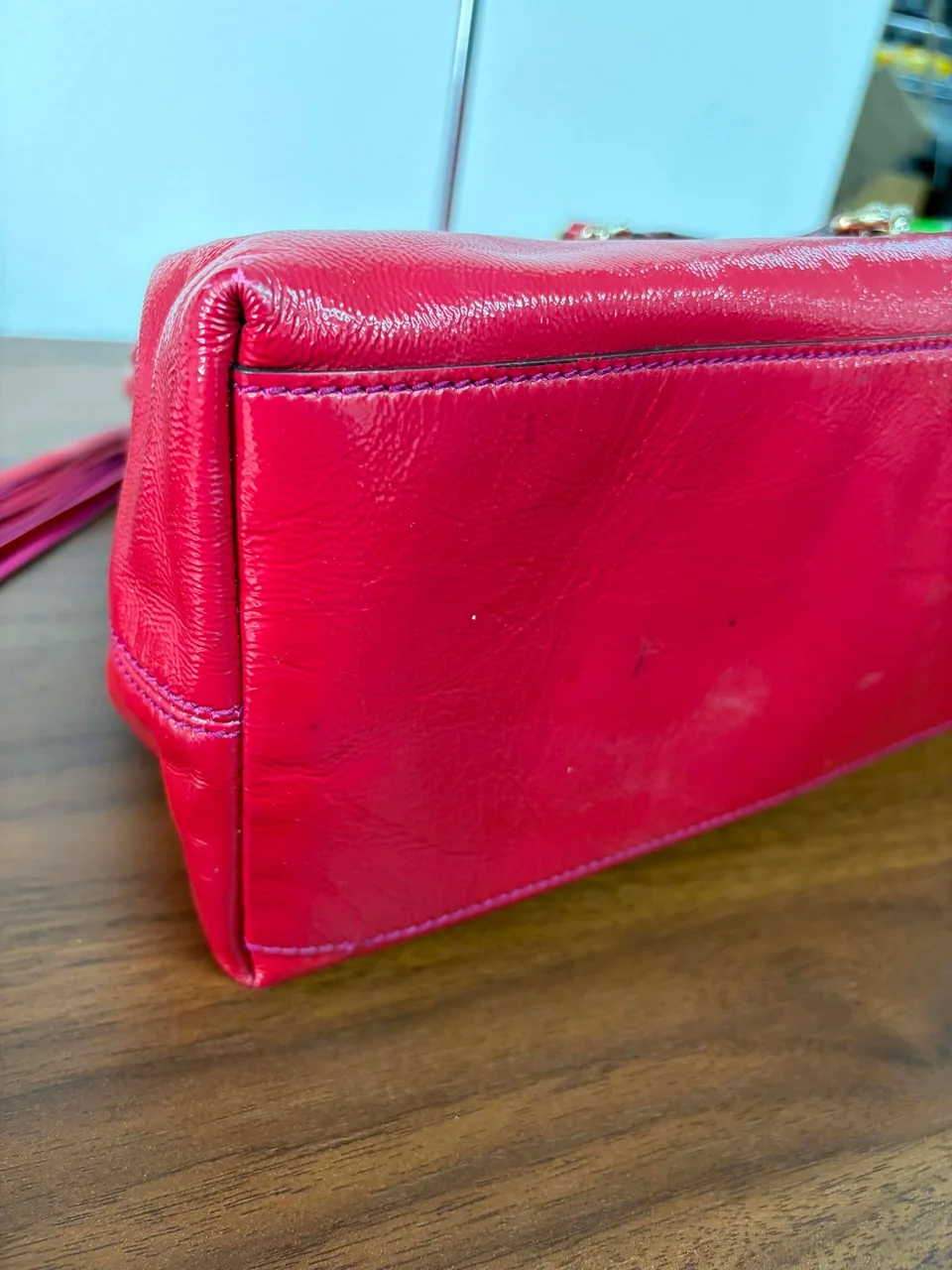 GUCCI CHAIN SHOULDER BAG (PINK) view 4