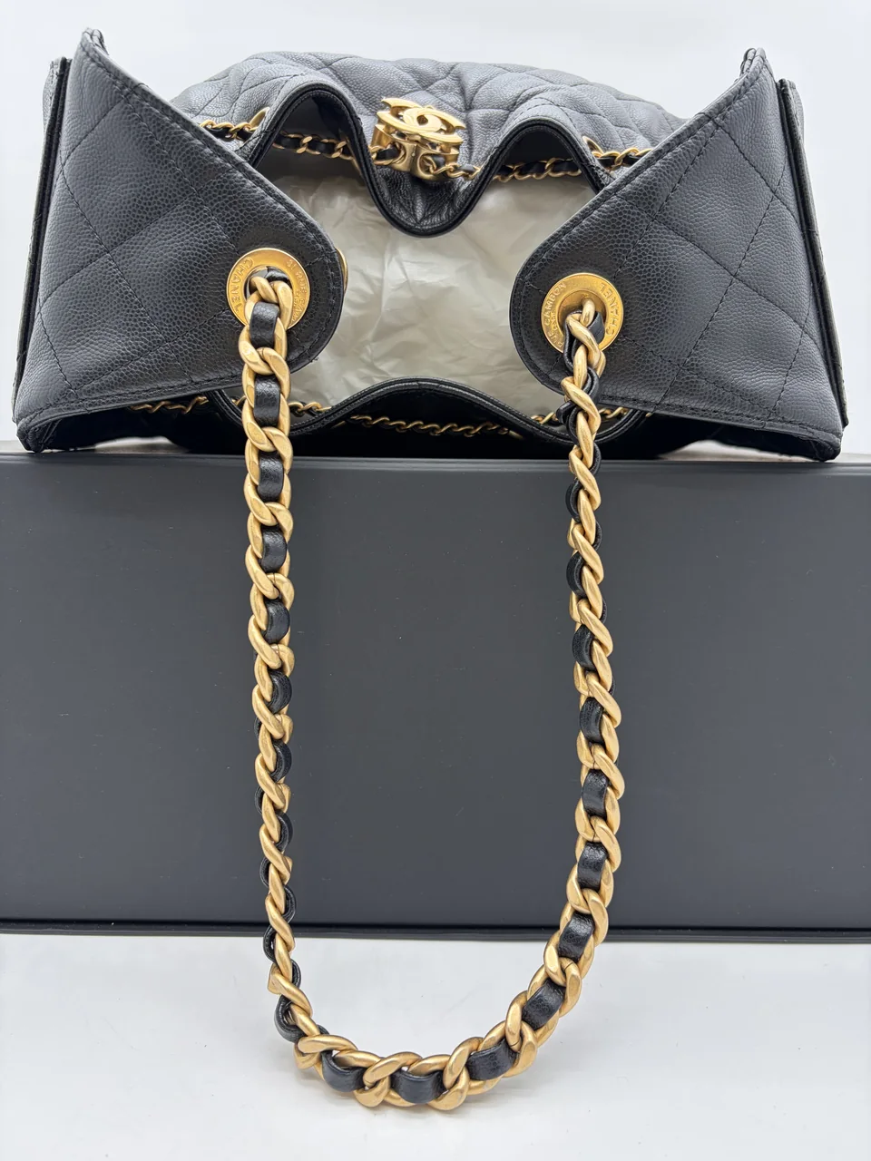 CHANEL CAVIAR 25 SMALL CHAIN SHOULDER BAG view 6