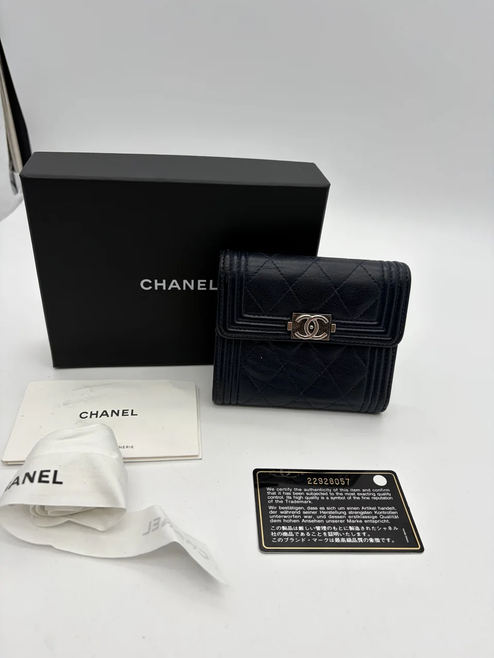 CHANEL LAMB SKIN COMPACT WALLET