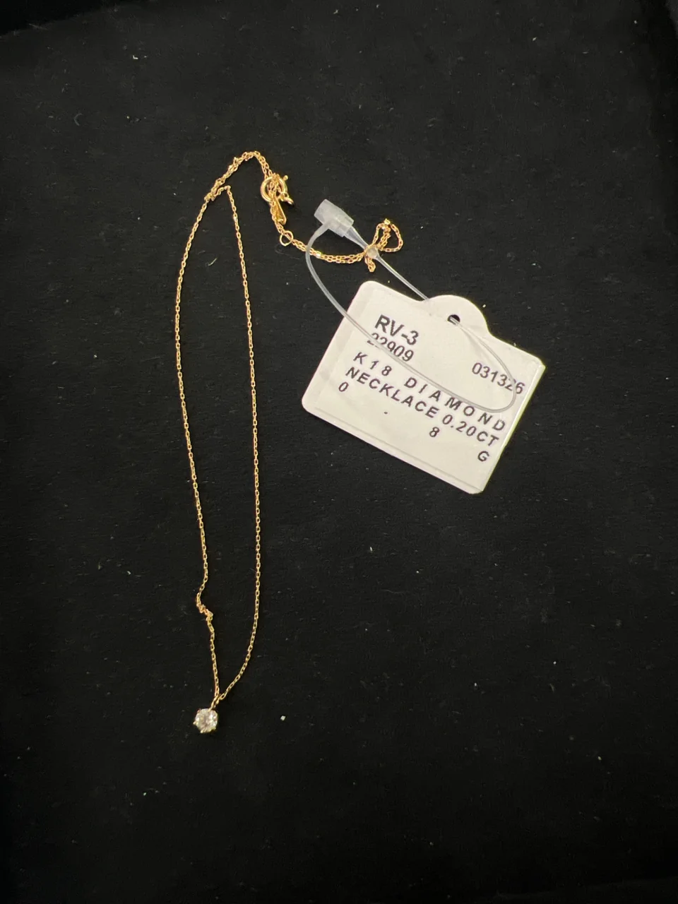 K18 DIAMOND NECKLACE 0.20CT 0.8G hover