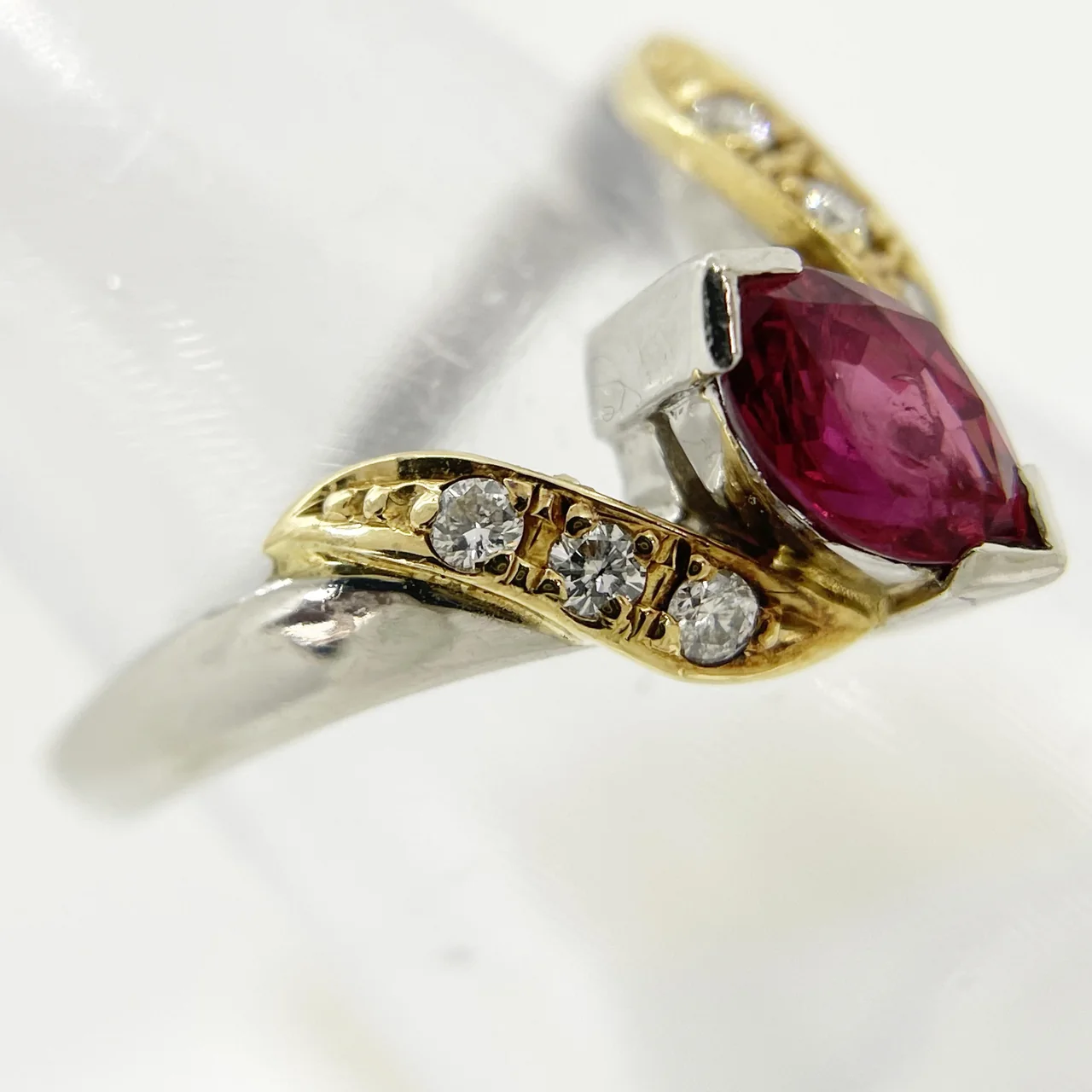 PT900/K18 RUBY RING R0.77CT FD0.12CT 5.1G hover
