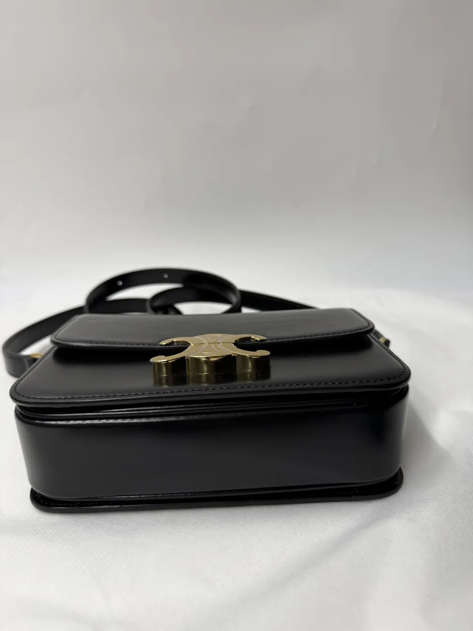 CELINE TRIO,PHE TEEN SHOULDER BAG (BLACK) view 7