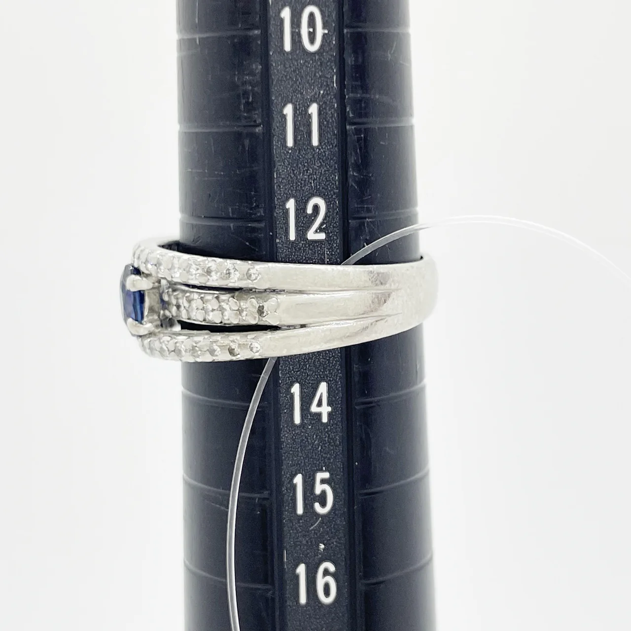 PT900 SAPPHIRE RING S0.42CT FD0.44CT 6.6G view 4