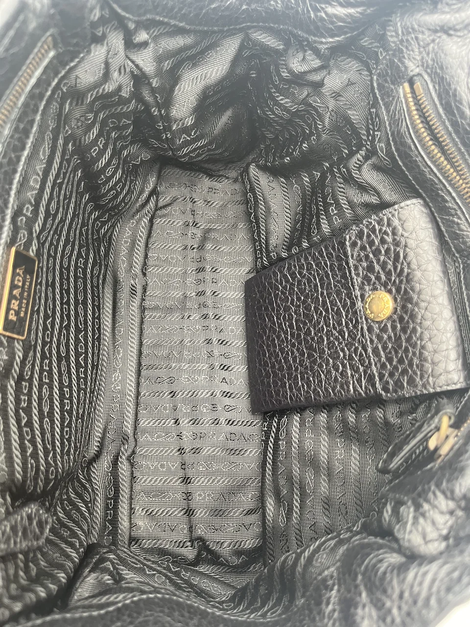 PRADA TESSUTO TOTE BAG (BLACK) view 7