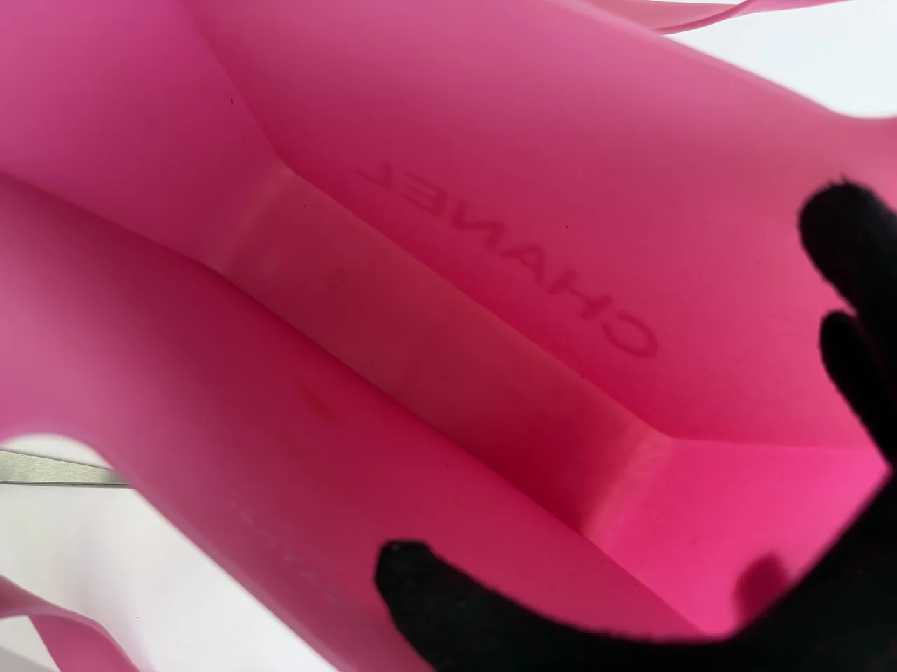 CHANEL RUBBER TOTE BAG (PINK) view 6