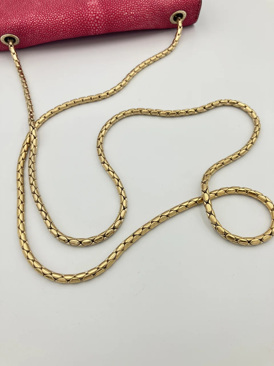BVLGARI SEPRENTI CHAIN SHOULDER BAG (PINK) view 15