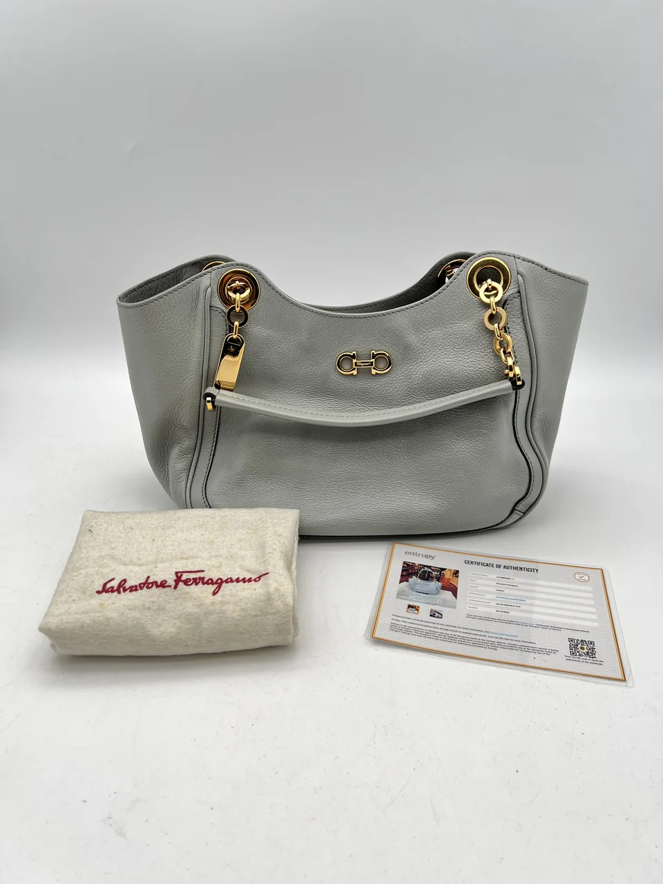 SALVATORRE FERRAGAMO GANCINI CHAIN HANDBAG view 3