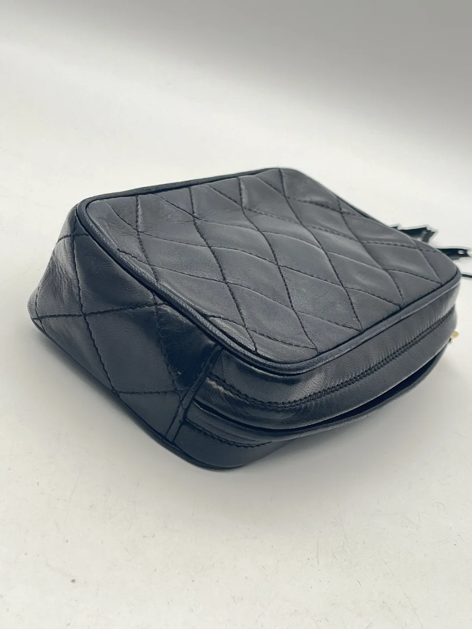 CHANEL LAMB SKIN FRINGE POUCH view 6
