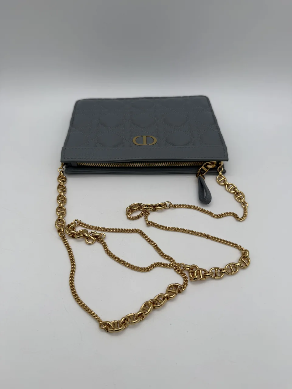 DIOR CANAGE WALLET-ON-CHAIN (LIGHT BLUE) view 8