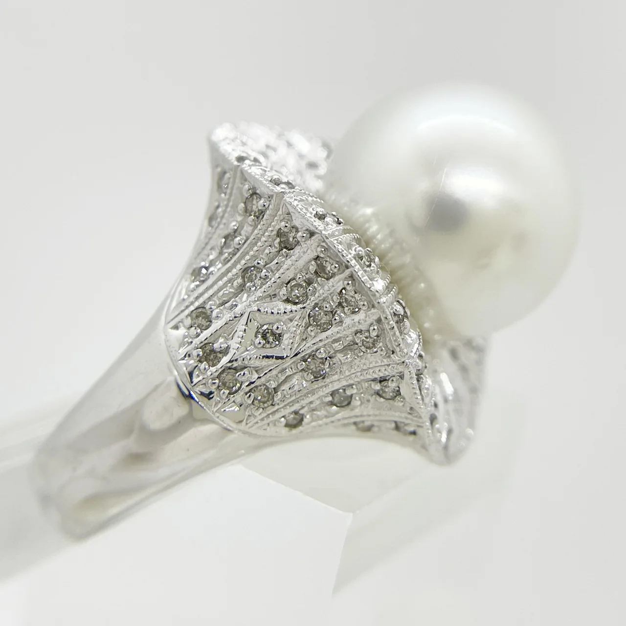 K18 PEARL RING 13.0MM 12.7G