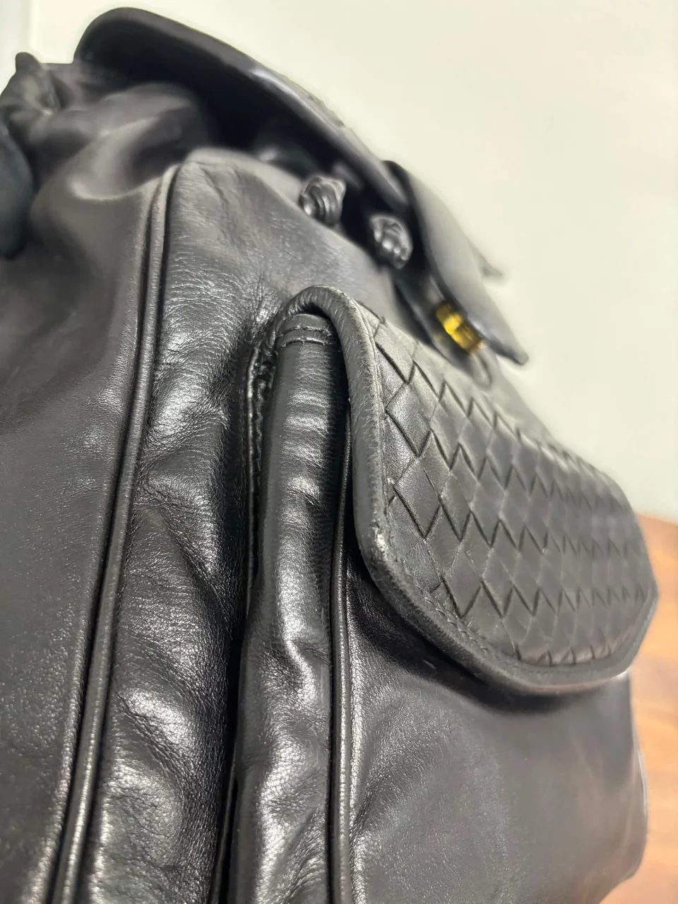 BOTTEGA VENETA INTRECCIATO BACKPACK (BLACK) view 8