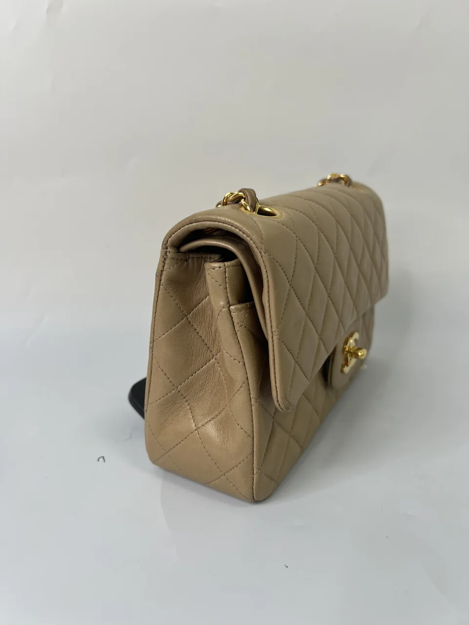 CHANEL LAMB SKIN DOUBLE FLAP view 3