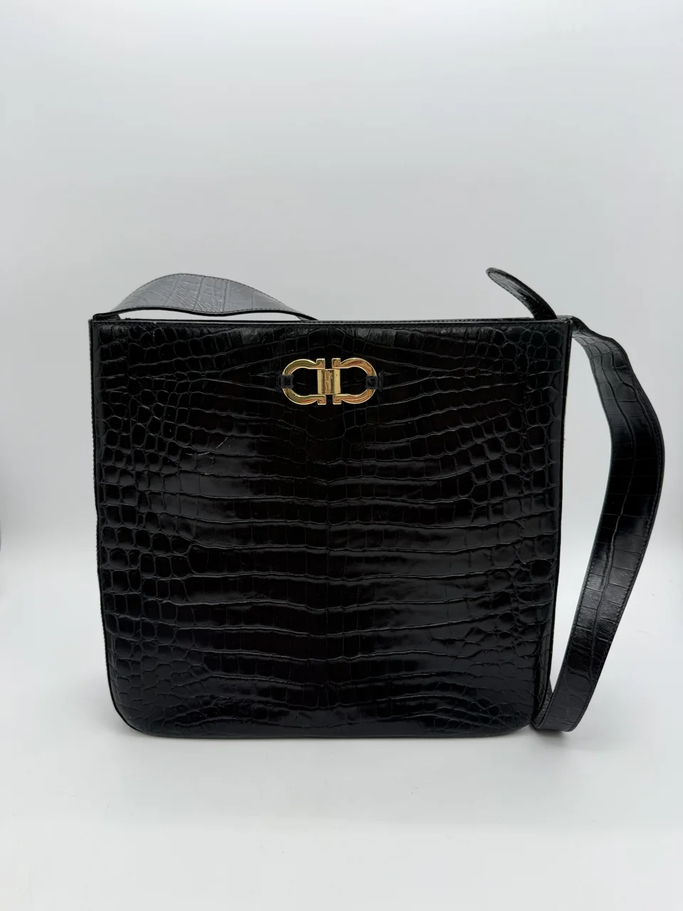 SALVATORE FERRAGAMO DOUBLE GANCINI SHOULDER BAG
