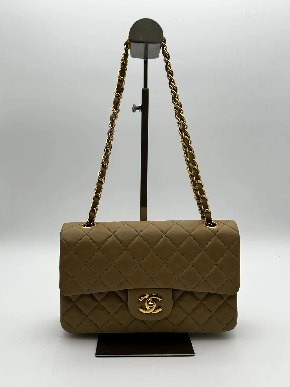 CHANEL LAMB SKIN DOUBLE FLAP