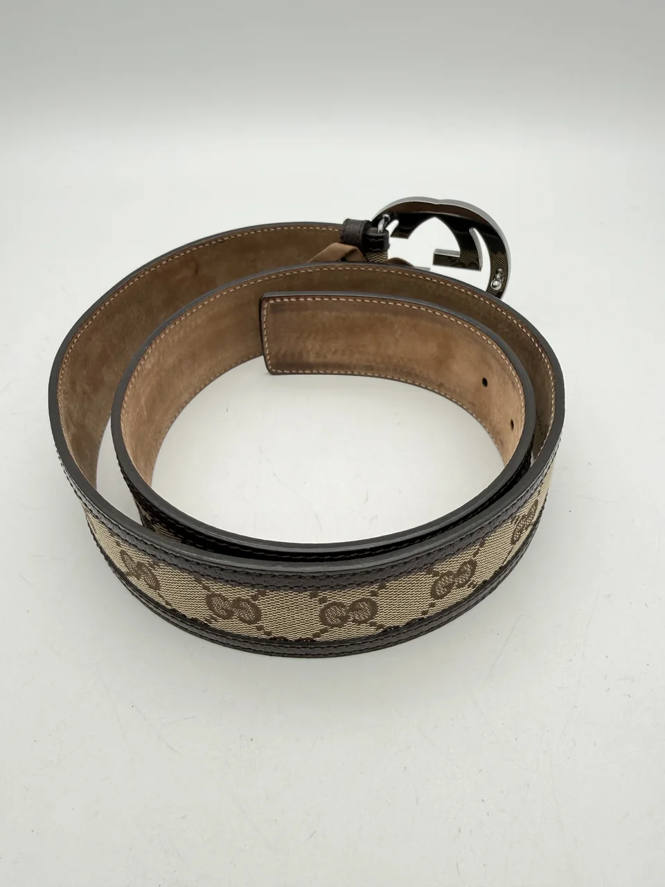 GUCCI INTERLOCKING G BELT (DARK BROWN) view 4