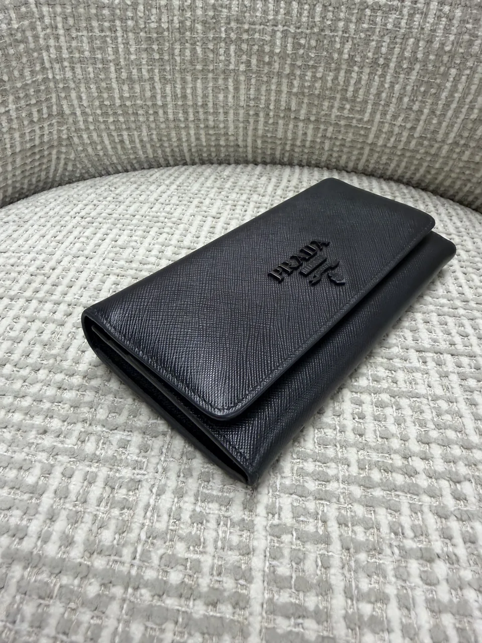 PRADA SAFFIANO LONG WALLET (BLACK) view 7