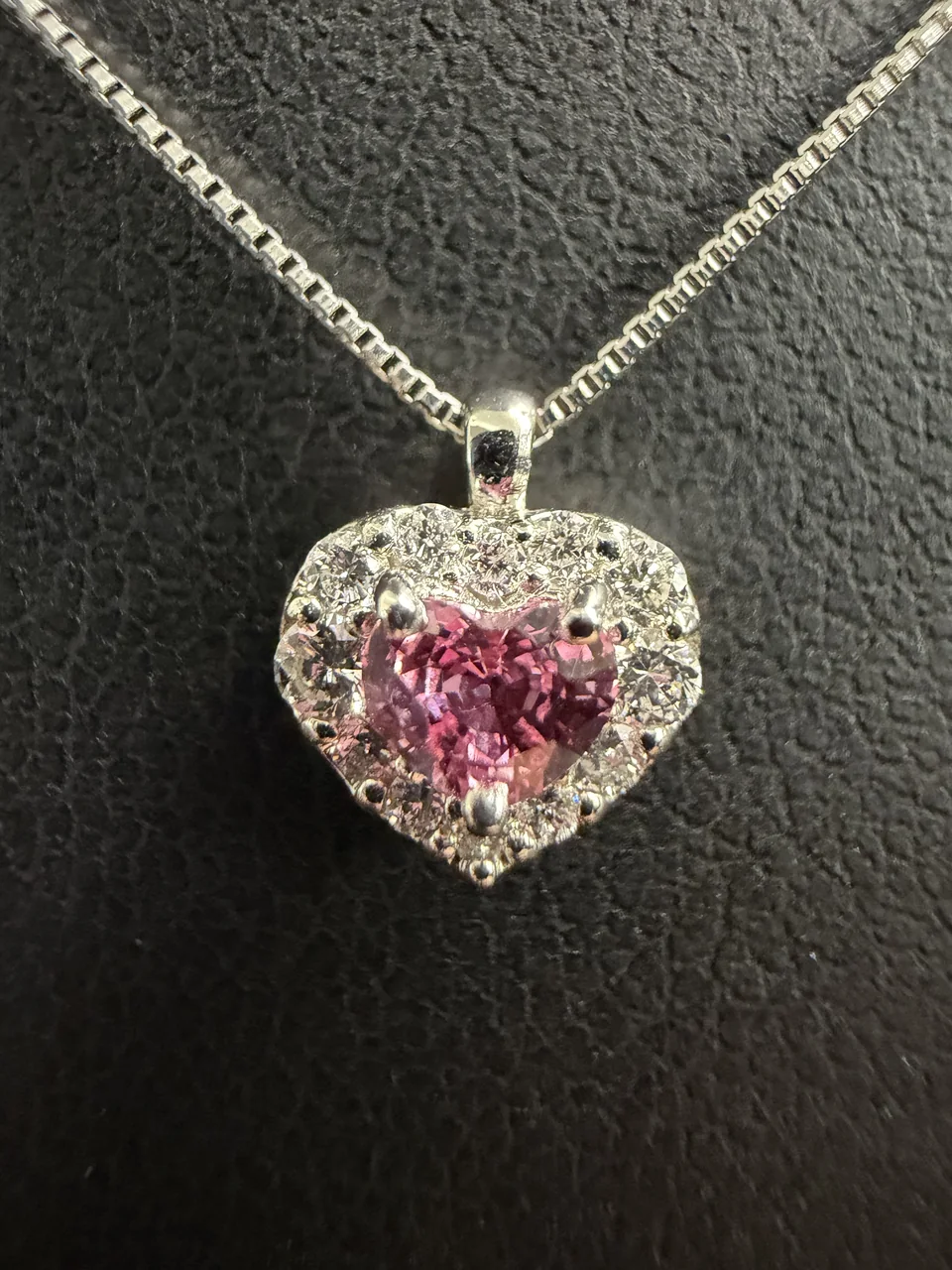 PT850/950 PADPARADSCHA NECKLACE S0.237CT FD0.11CT 2.3G view 9