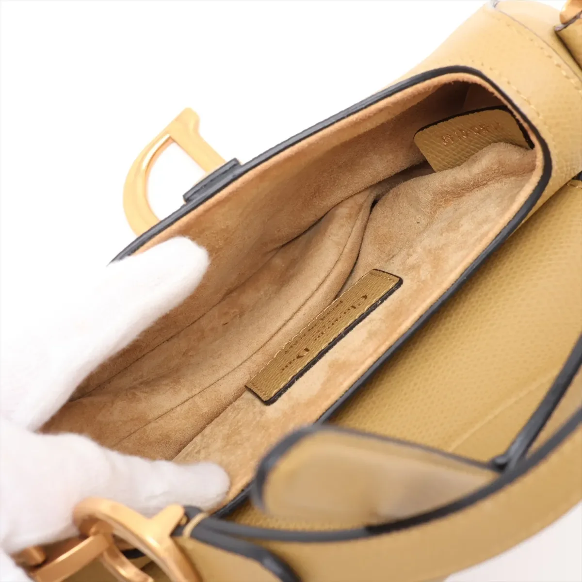 DIOR SADDLE HANDBAG (BEIGE) view 7