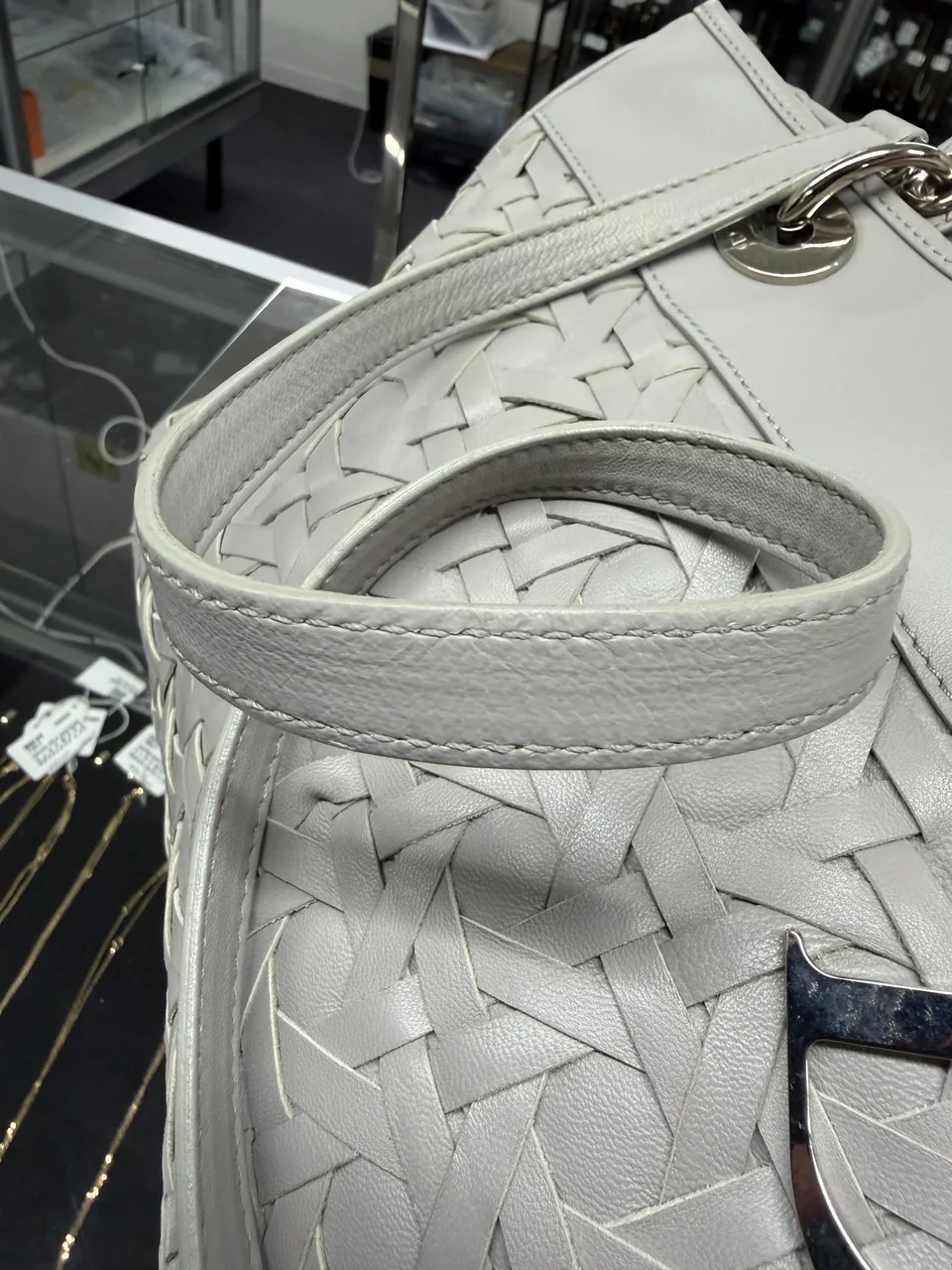 DIOR TWO-WAY HANDBAG (GRAY) view 8