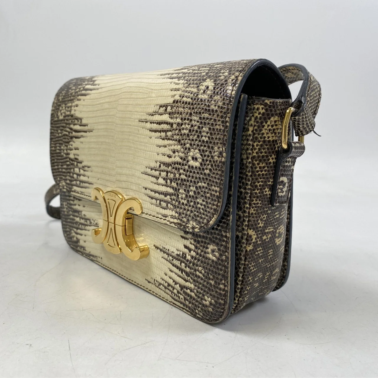 CELINE LIZARD TEEN TRIOMPHE SHOULDER BAG view 22