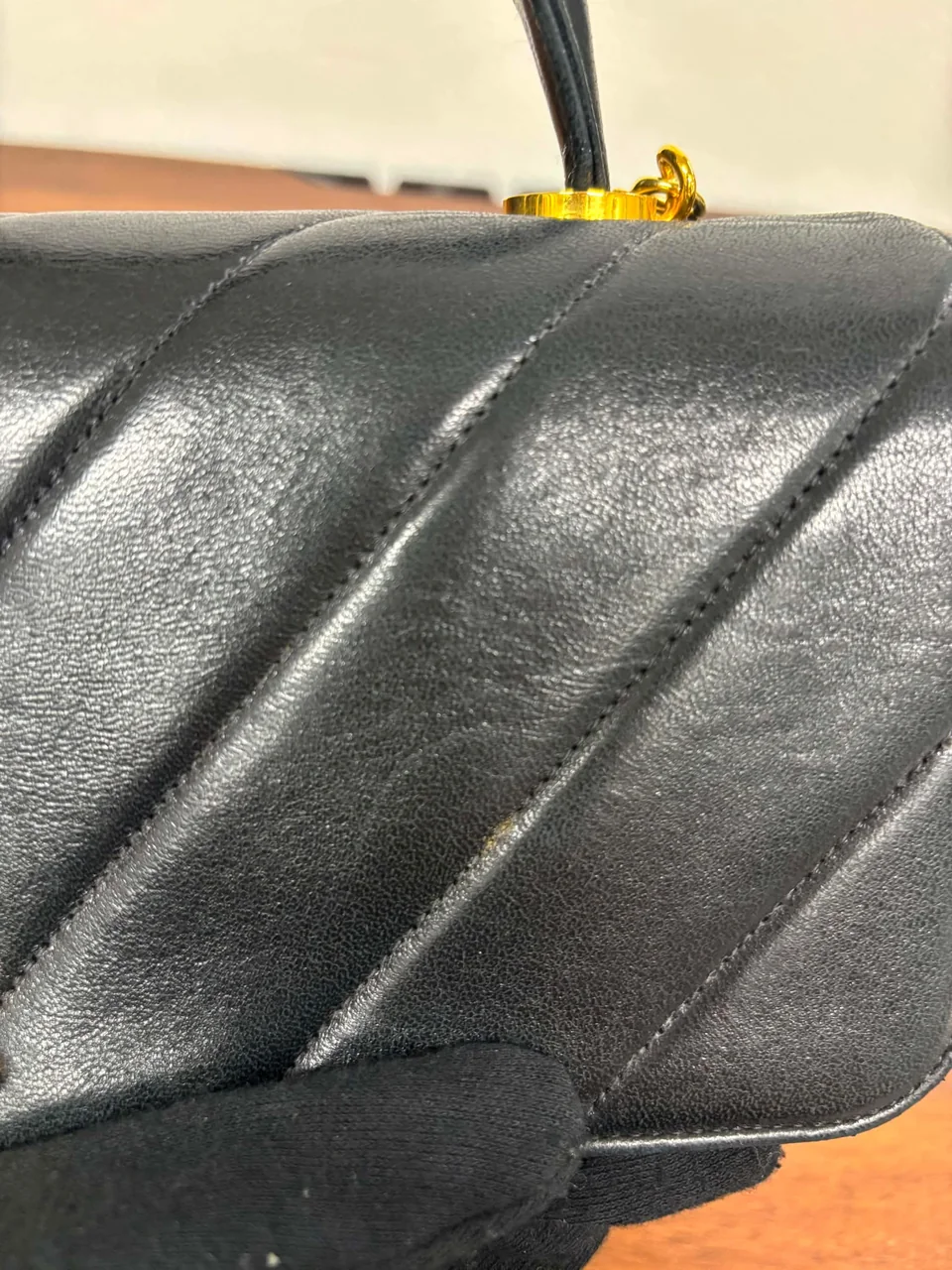 CHANEL LAMB SKIN CHAIN SHOULDER BAG view 4