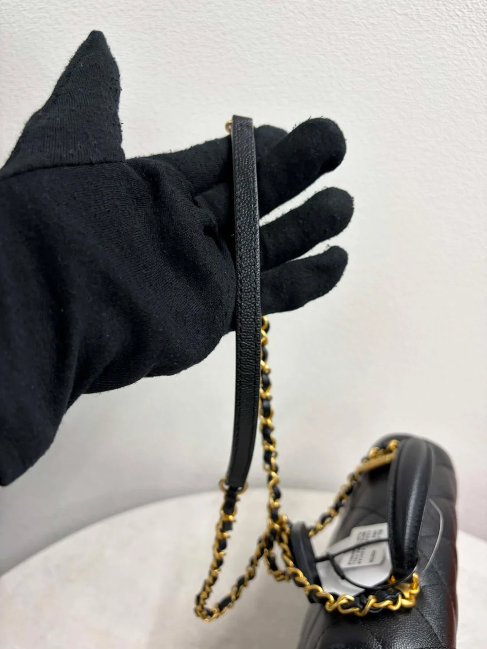 CHANEL CAVIAR MATELASSE FULL FLAP TOP HANDLE view 8