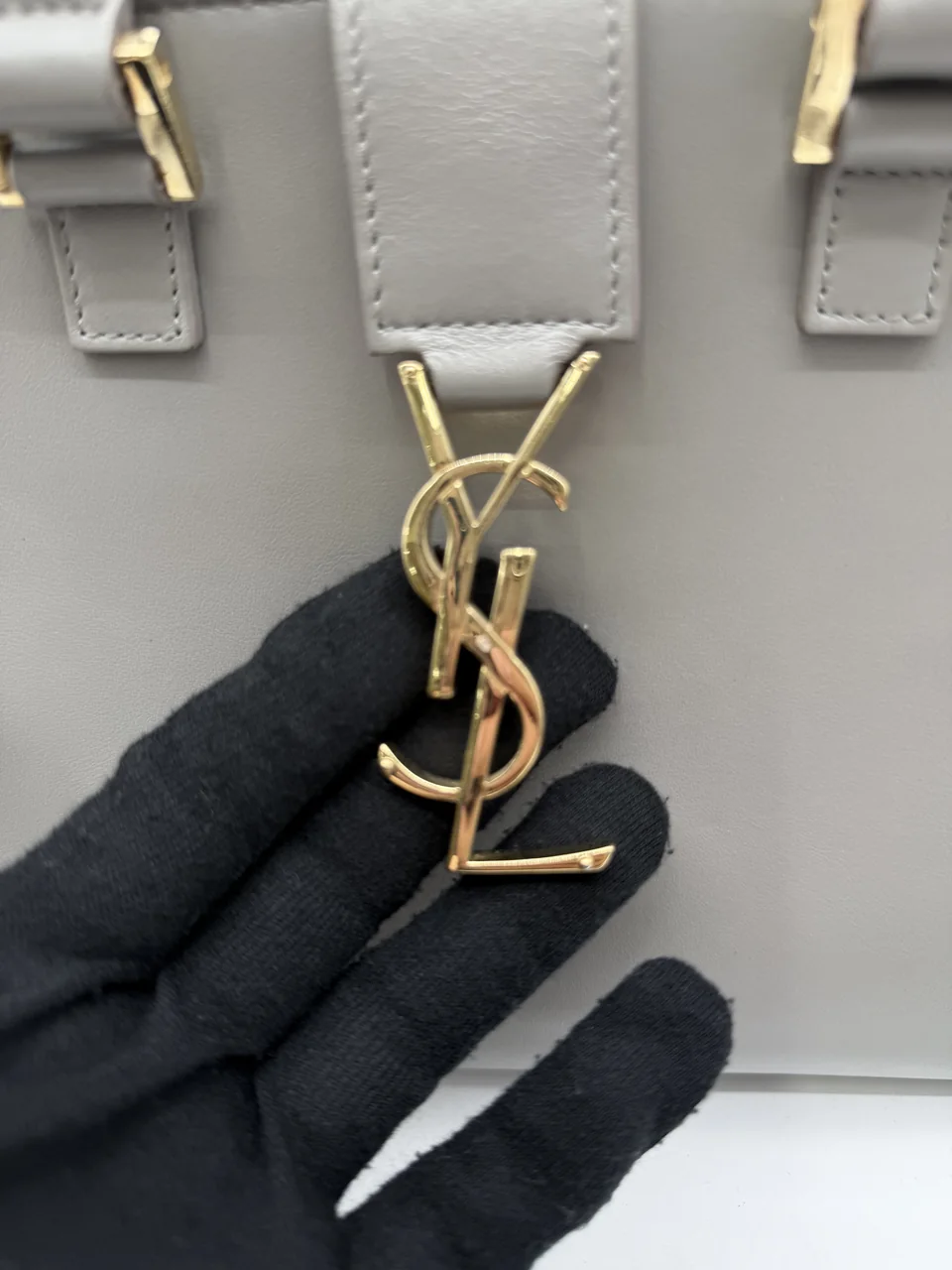 SAINT LAURENT BABY CABAS MONOGRAMMER (GRAY) view 7