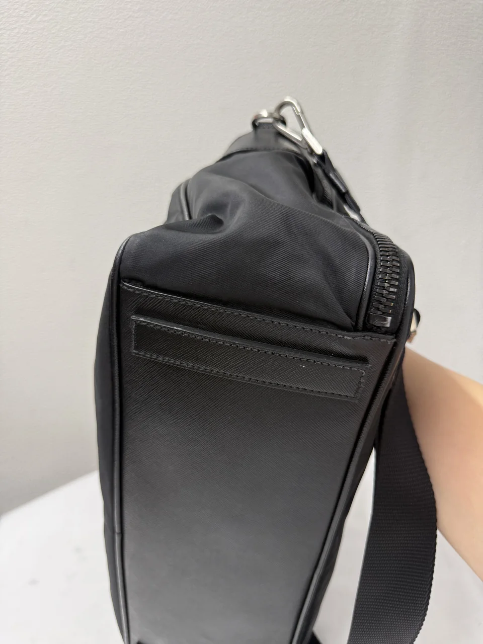 PRADA NYLON TWO-WAY SHOULDER BAG (BLACK) view 7