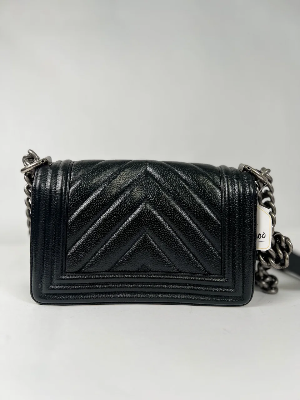 CHANEL CALF SKIN CHEVRON SHOULDER BAG (28 SERIAL CODE) view 3
