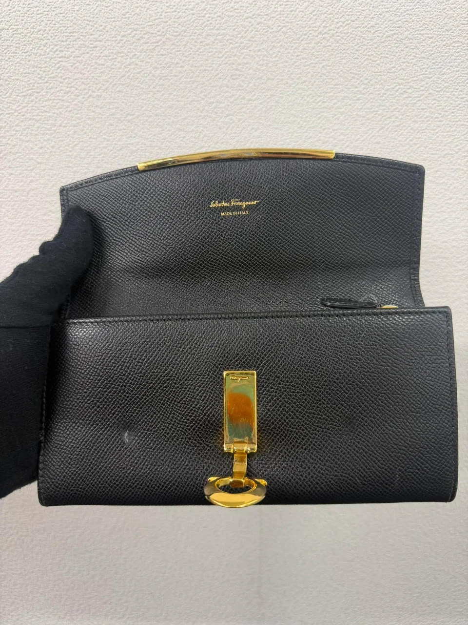 BM-66 3122-3 SALVATORE FERRAGAMO LONG WALLET (BLACK) view 5
