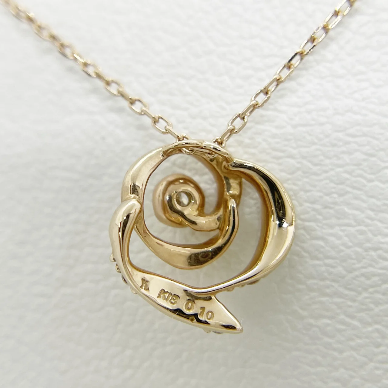 K18 FLOWER NECKLACE FD0.10CT 1.8G view 6