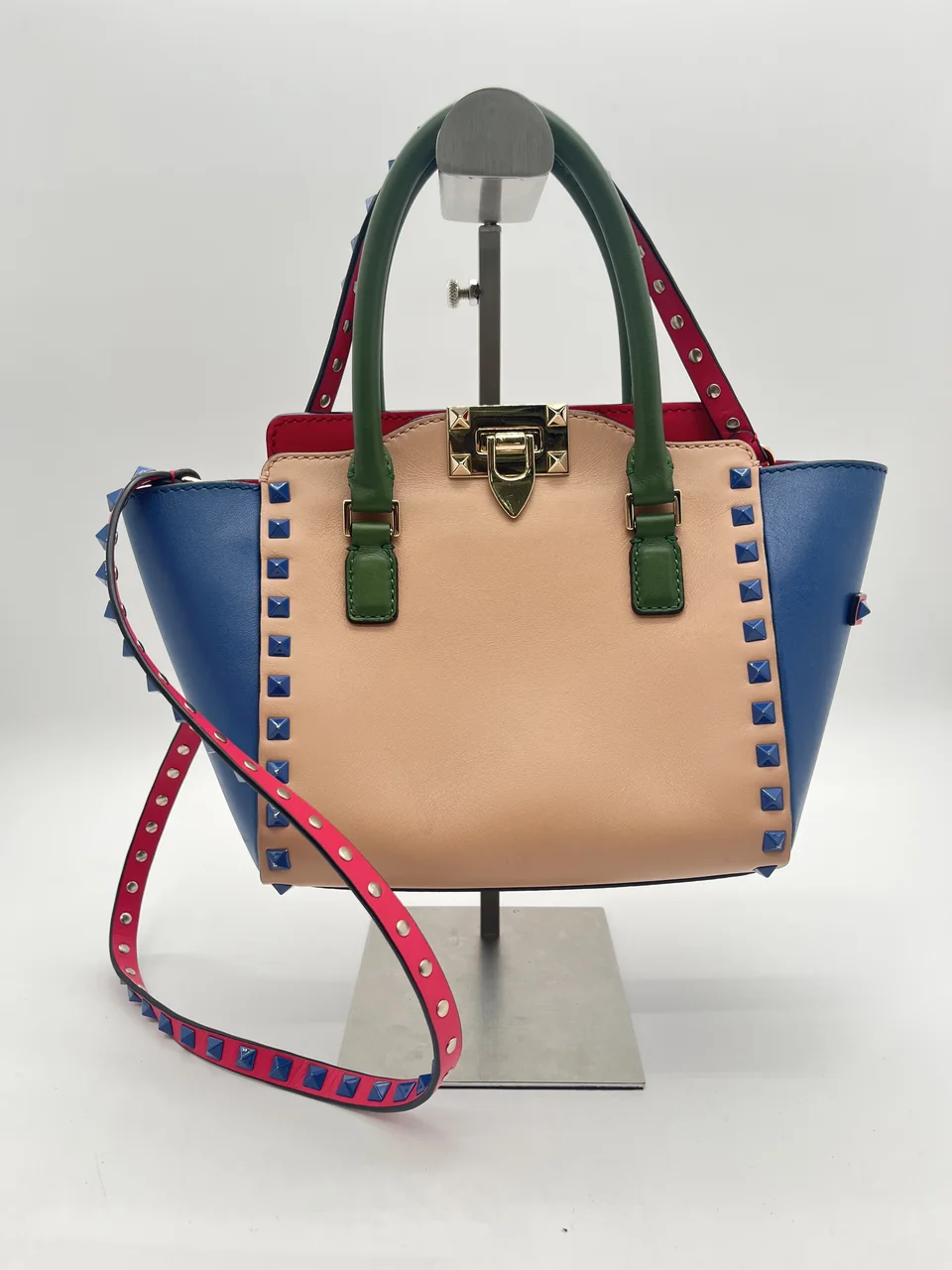 VALENTINO ROCK STUD TWO-WAY SHOULDER BAG